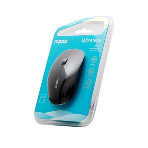 rapoo 3510 Optische 1.000 DPI 2.4GHz Wireless Maus Beidhändig grau/schwarz