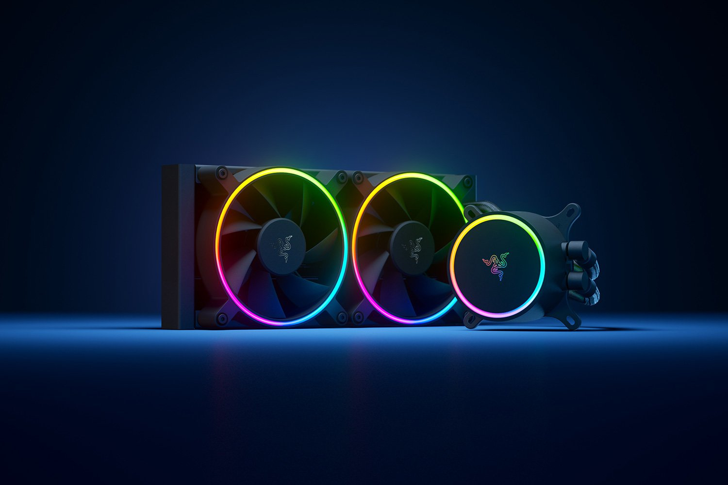 Razer Hanbo Chroma RGB AIO Liquid Cooler 240mm aRGB Pump Cap