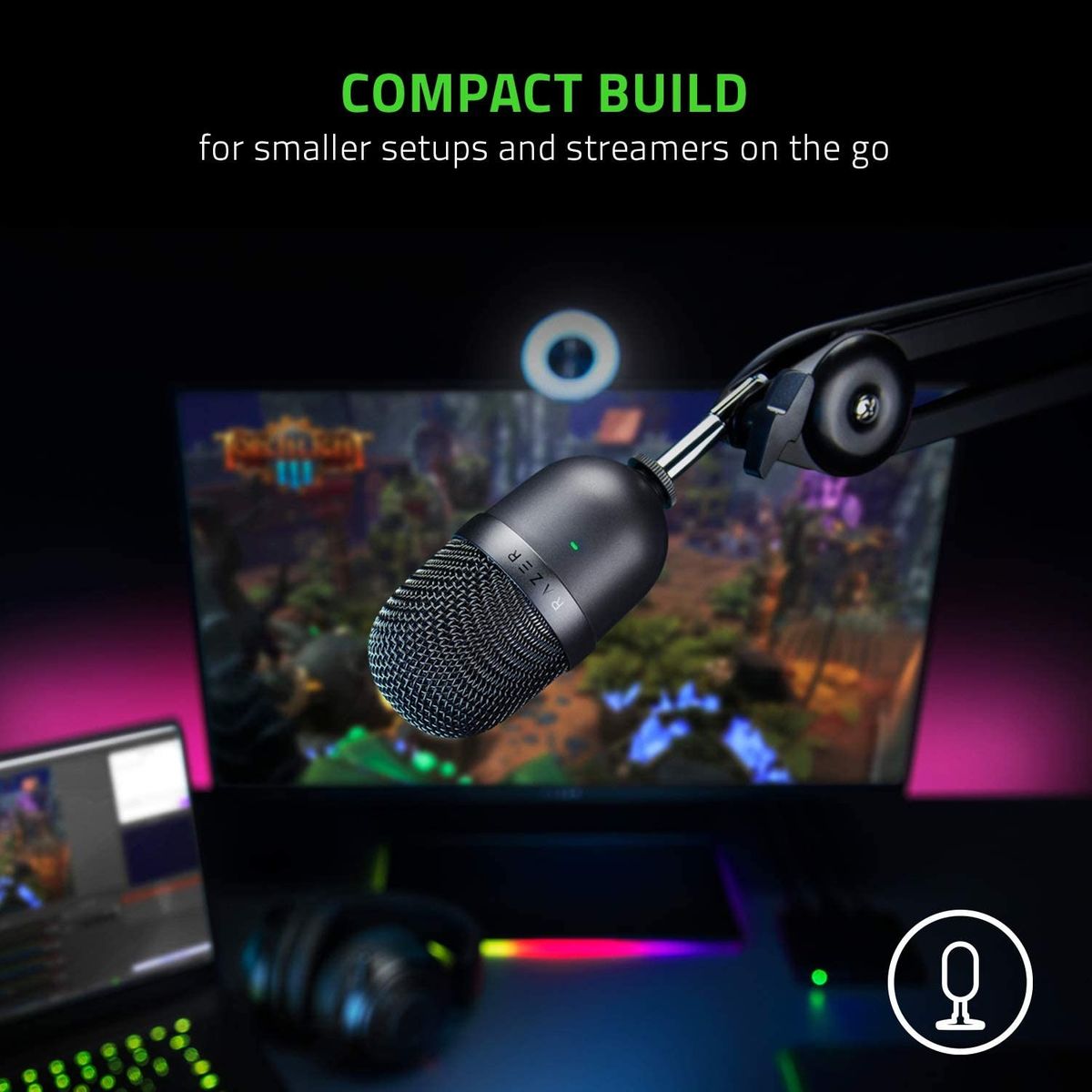 Razer Seiren Mini Microphone USB Streaming Broadcasting PC Black