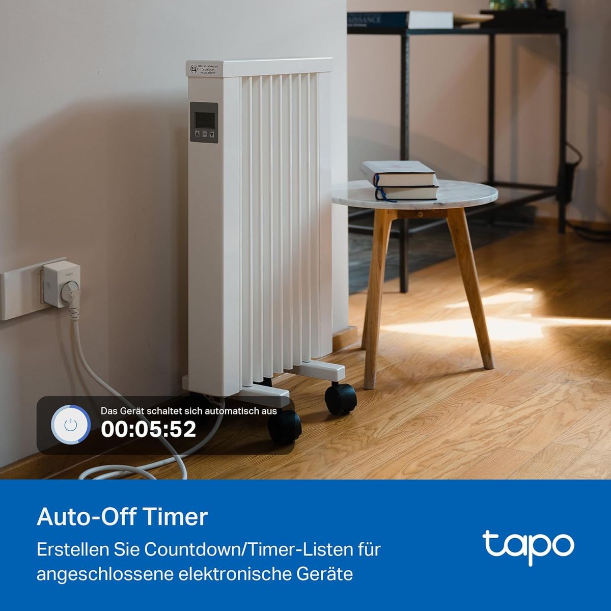 TP-LINK Tapo Matter Steckdose Tapo P100M, WLAN, Smart Home WiFi Steckdose, funktioniert mit Matter, Alexa, Google Home, Tapo App, Sprachsteuerung, Fernzugriff