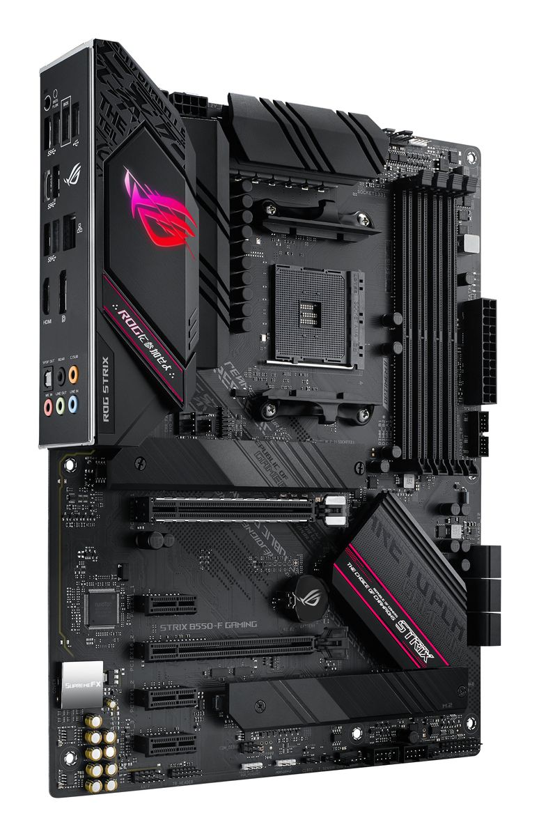 ASUS ROG STRIX B550-F GAMING Mainboard, AMD B550 Sockel AM4, ATX, 2.5Gb Ethernet, Bluetooth 5.0, HDMI 2.1, 4x DDR4 bis 128 GB, 2x M.2, 6x SATA III