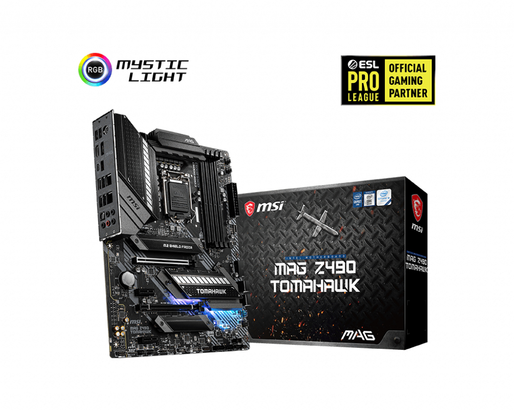 MSI Mag Z490 Tomahawk Atx Gaming Mainboard (10th Generation Intel Core, Socket LGA 1200, DDR4, CF, Two M.2 Slots, USB 3.2 Gene 2x2, Type C, 2.5G LAN, DP / HDMI, Mystic Light ATX MAG Z490 TOMAHAWK