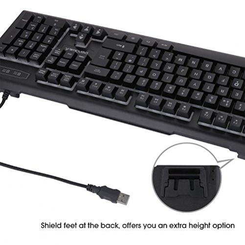 DBPower kabelgebundene USB Gaming Tastatur schwarz UK-Layout