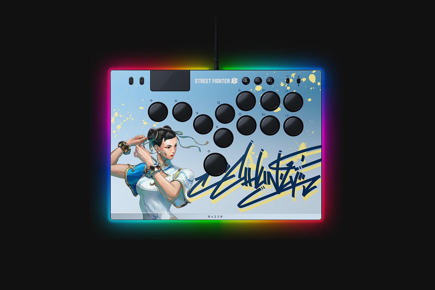 Razer Kitsune SF 6 Chun-Li Edition Arcade-Controller Optical All-Button Controller for PlayStation 5 PC