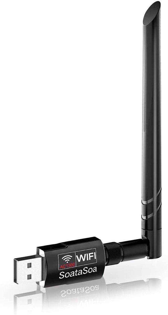 SoataSoa Wlan Adapter 1200Mbit / s (5.8G / 867Mbps + 2.4G / 300Mbps), WiFi Adapter USB 3.0 AC Dual-band Wireless Adapter, USB WiFi Adapter