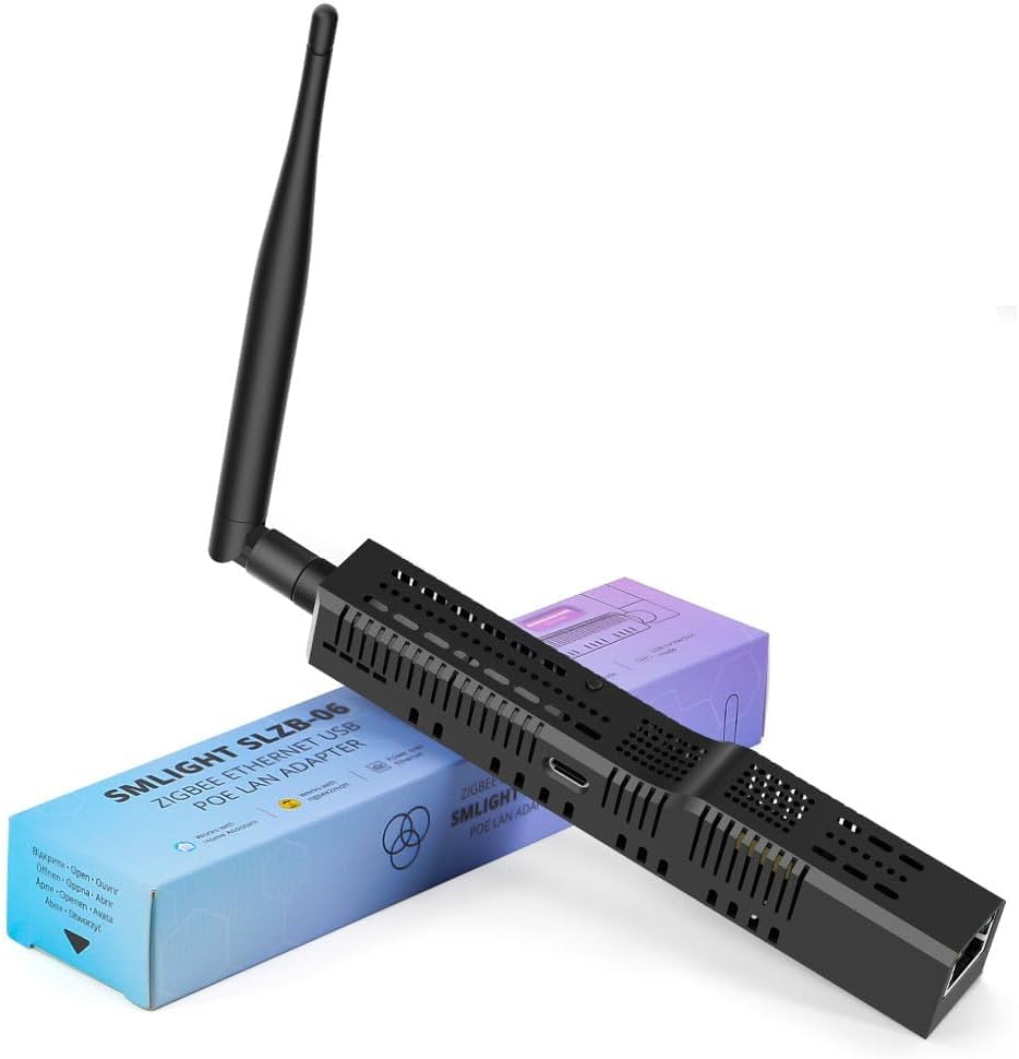 LINEOPS SLZB-06 Zigbee 3.0 Gateway Adapter mit PoE, Ethernet, USB und WiFi, kompatibel mit Zigbee2MQTT, Home Assistant, ZHA