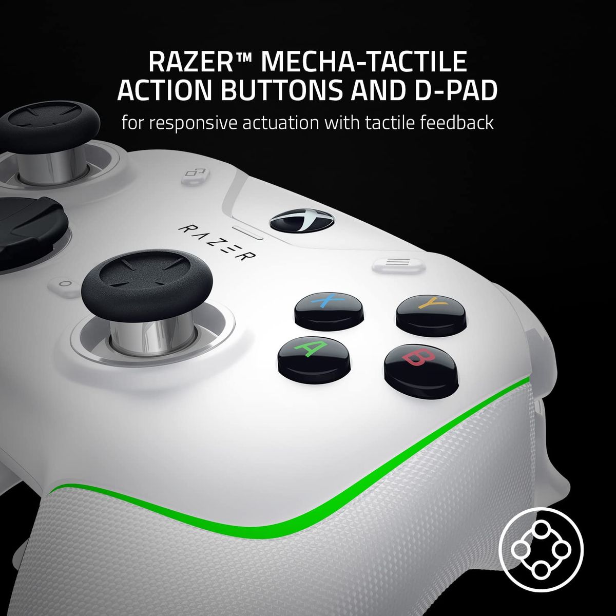 Razer Wolverine V2 Chroma Wired Gaming Pro Controller für Xbox Series X|S, Xbox One, PC: RGB-Beleuchtung - Remappable Buttons & Trigger - Mecha-Taktile Buttons & D-Pad - Trigger Stop-Switches - Weiß