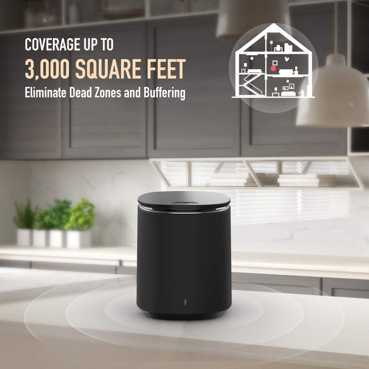 Mercku M2 Queen EU-Version WLAN-Mesh Router Dual-Band, bis zu 279m² Wi-Fi, AC1200 M2 Queen Router