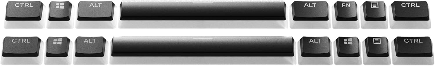 SteelSeries PrismCaps – Double-Shot-Tastenset mit „Pudding“-Optik – Kompatibilität mit allen gängigen mechanischen Tastaturen – MX-Stößel – Schwarz (Deutsches Tastaturlayout)