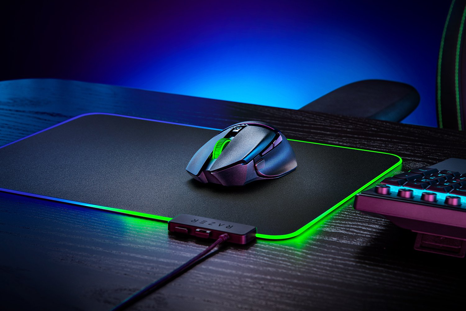Razer Basilisk V3 X HyperSpeed Maus rechts RF Wireless + Bluetooth Optisch 18000 DPI