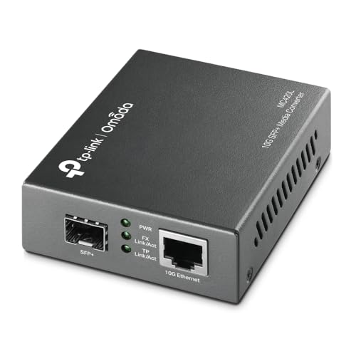TP-Link Omada MC420L(UN) V1.0 Medienkonverter SFP+ 10 Gbit/s 2.5G 1000BASE-T RJ45 Netzwerk Schwarz