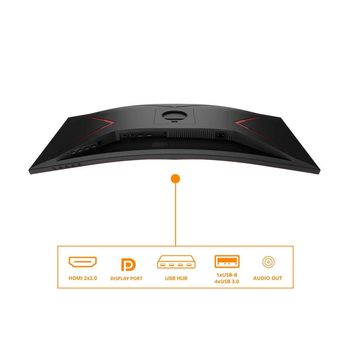 AOC G2 CU34G2XPD/BK Computerbildschirm 86,4 cm (34") 3440 x 1440 Pixel Wide Quad HD LED Schwarz, Rot