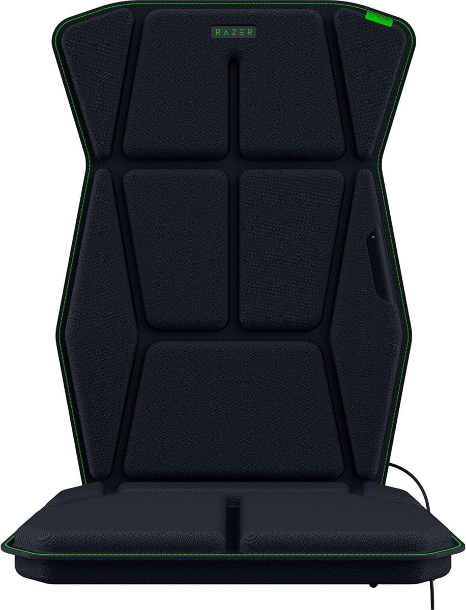 Razer Freyja - Gaming-Sitz-Kissen Auflage mit Razer Sensa HD-Haptik (HyperSpeed Wireless und Bluetooth, für Gaming- und Bürostühle, Haptik-EQ per Razer Synapse) Schwarz