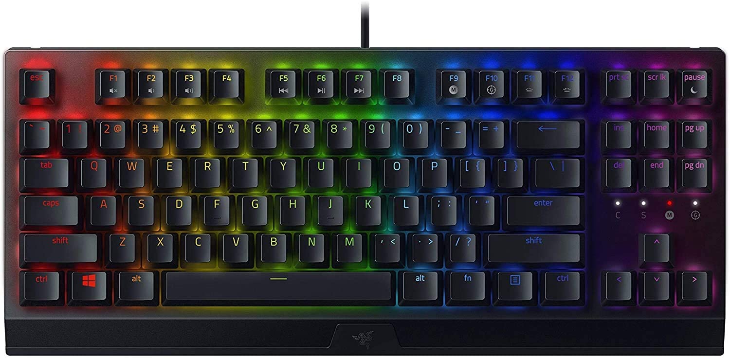 Razer BlackWidow V3 TKL Gaming Keyboard Green Switches Chroma RGB USA Layout QWERTY ISO