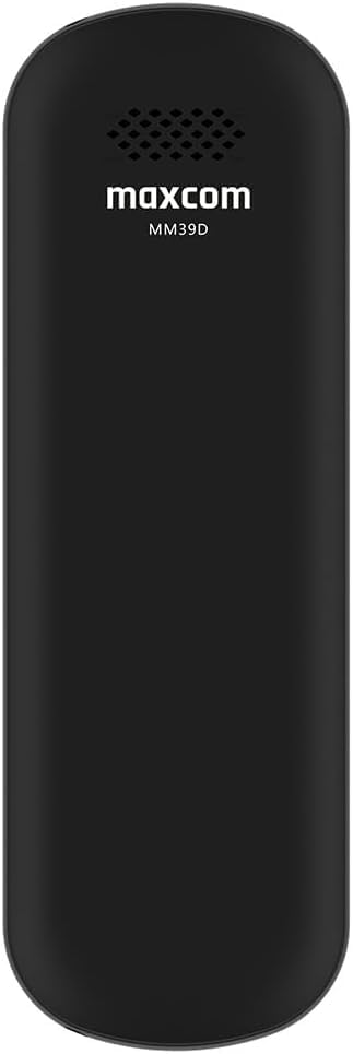 Maxcom MM39D – 4G Volte – Big Button – schnurloses Mobiltelefon für Zuhause und Büro mit SIM-Karte – USB-C-Tischladegerät – UK-Stecker – Schwarz