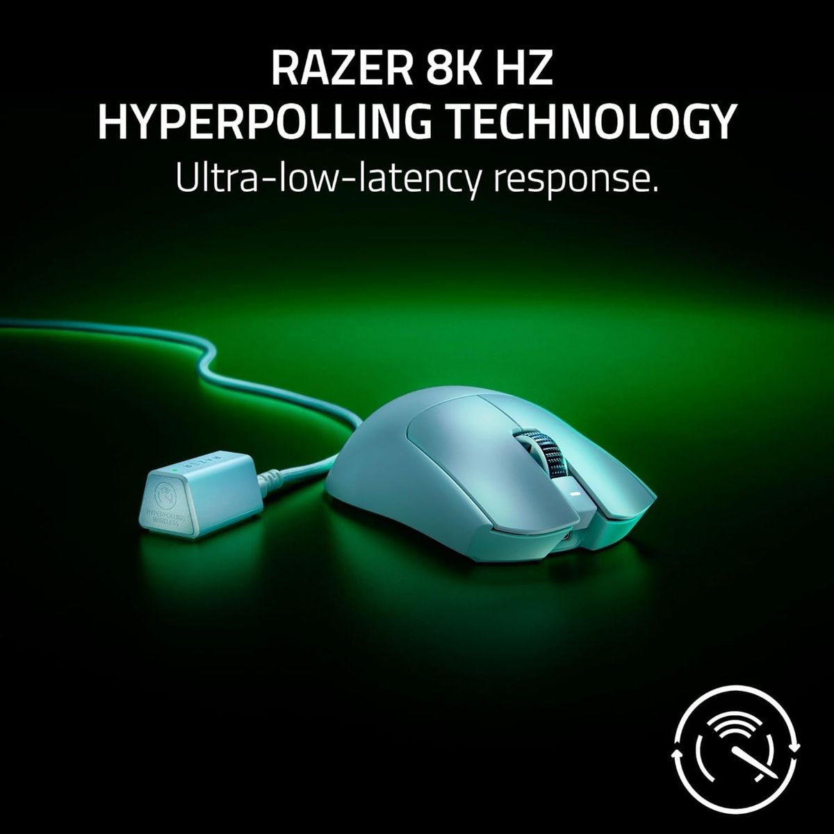 Razer Viper V3 Pro Wireless Esports Gaming Maus: Symmetrisch - 54g Leichtgewicht - 8K Polling - 35K DPI Optischer Sensor - Gen3 Optische Schalter - 8 programmierbare Tasten - Weiß