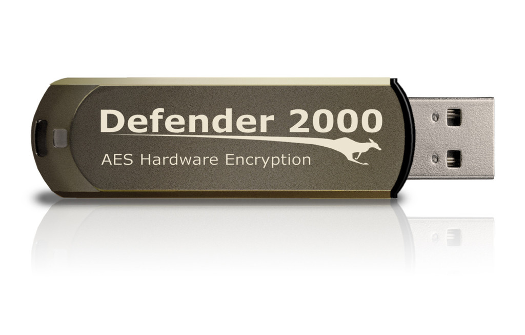 Kanguru Defender 2000 FIPS 140-2 Certified, 128Gb USB-Stick USB Typ-A 2.0 Braun