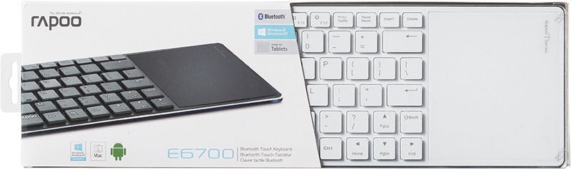 Rapoo E2800P Utraschlanke RF Wireless Touchpad Tastatur (DEU Layout - QWERTZ)