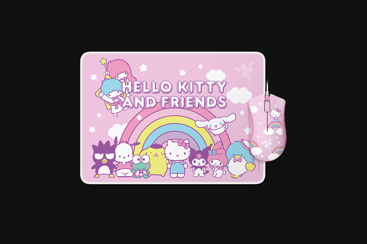 Razer DeathAdder Essential Gaming Mouse 6.400 DPI + Goliathus Medium Mousepad Hello Kitty and Friends Edition