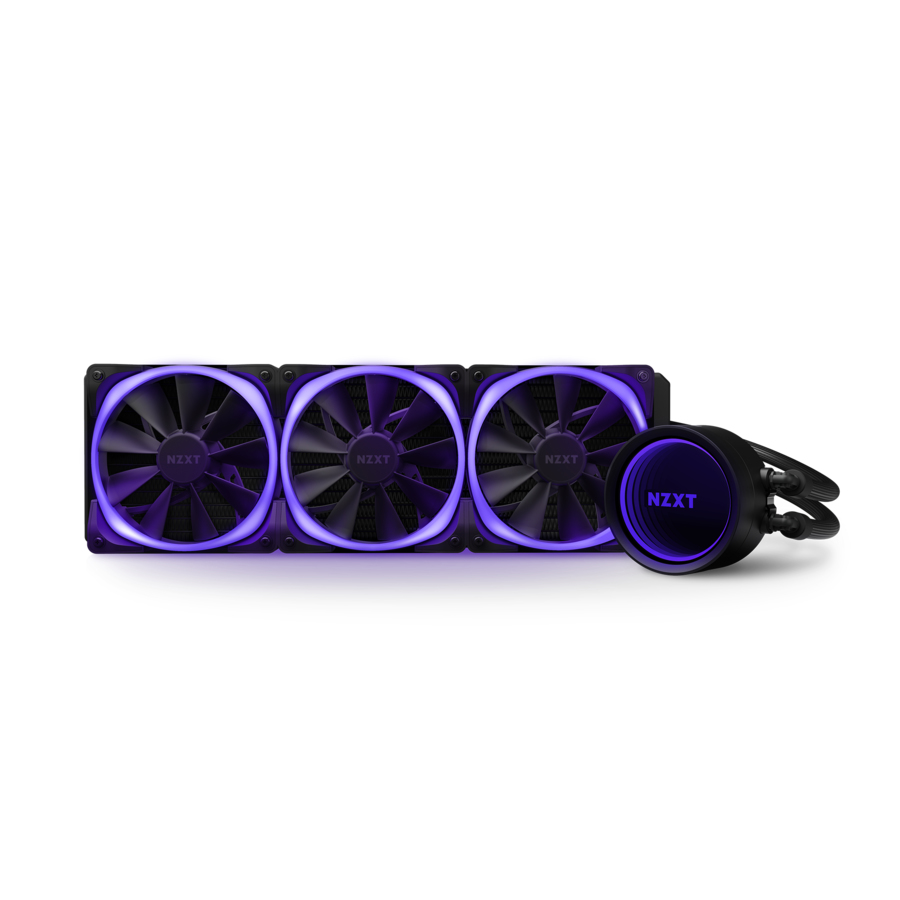 NZXT Kraken X73 RGB 360 mm - RL-KRX73-R1 - AIO RGB CPU Flüssigkeitskühler - Verbesserte Pumpe - Angetrieben durch CAM V4 - RGB-Anschluss - 120 mm Aer RGB V2 Kühlerlüfter (3 im Lieferumfang enthalten) Kraken X RGB 360mm Schwarz