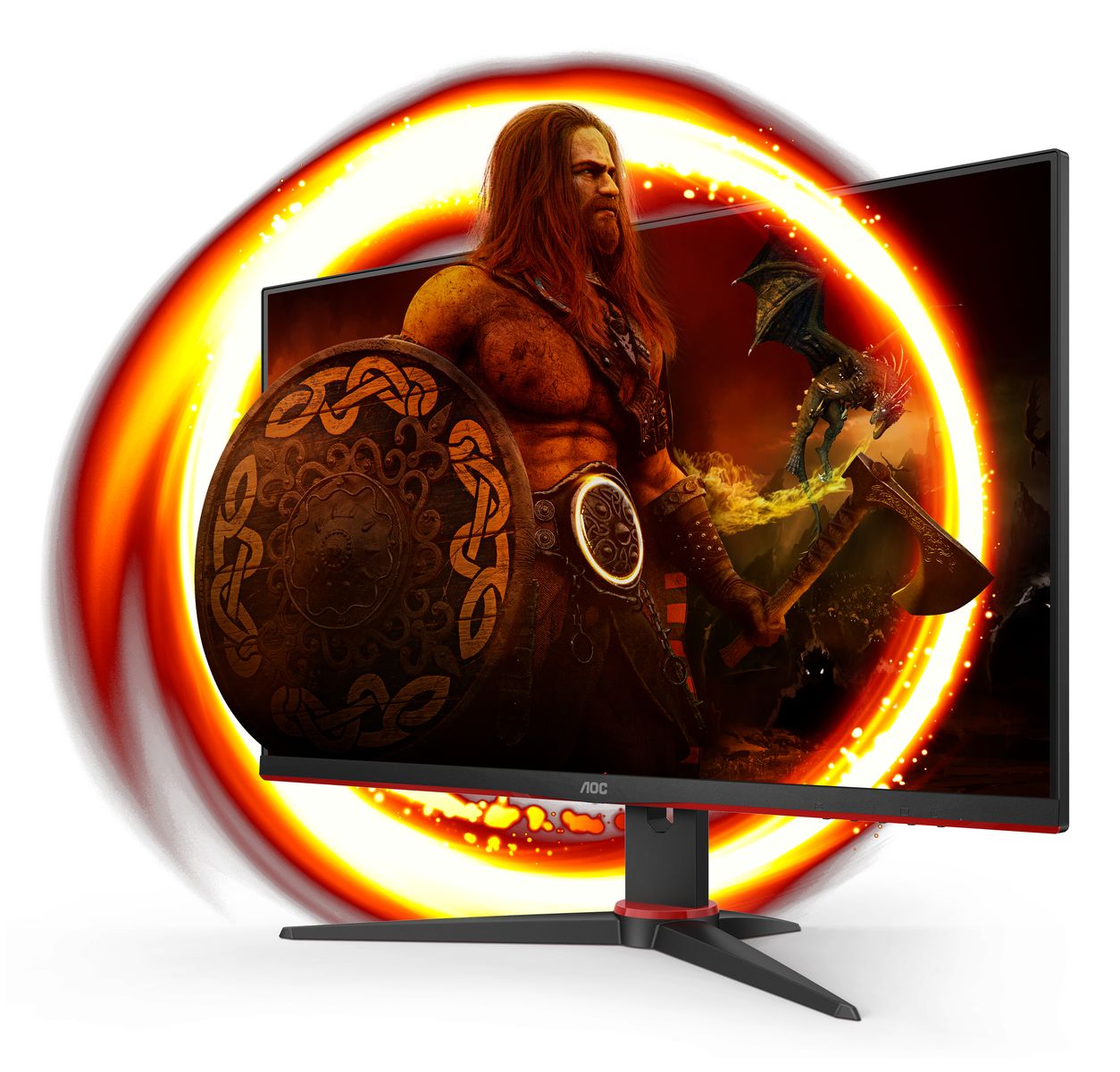 AOC G2 24G2SPAE/BK LED display 60,5 cm (23.8") 1920 x 1080 Pixel Full HD Schwarz, Rot