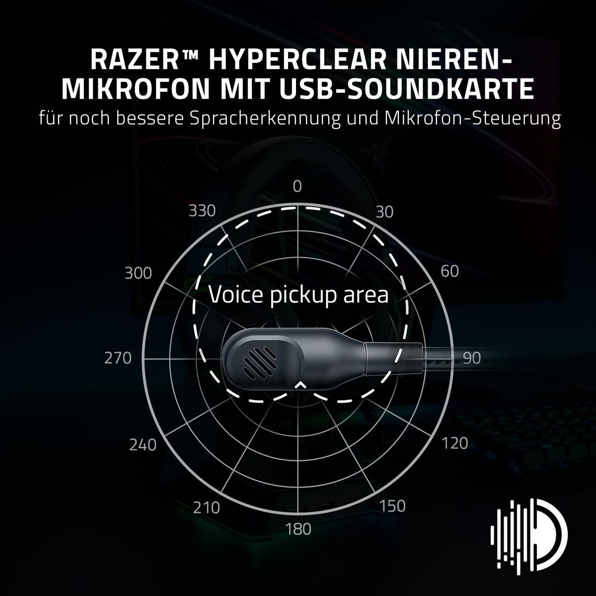 Razer Blackshark V2 - Premium E-Sport-Headset mit USB-Soundkarte (TriForce 50-mm-Treiber, HyperClear Cardiod-Mikrofon, erweiterte passive Geräuschunterdrückung, THX Spatial Audio)