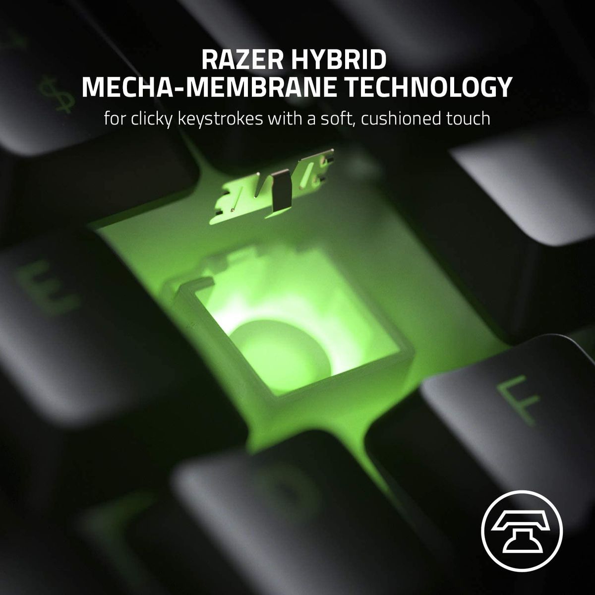 Razer Ornata V2 Gaming Keyboard Mecha-Membrane Switches Chroma RGB ESP Layout - QWERTY