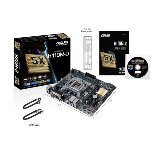 Asus Motherboard H110M-D Core i7/i5/i3 LGA1151 H110 DDR4 PCI Express SATA micro-ATX