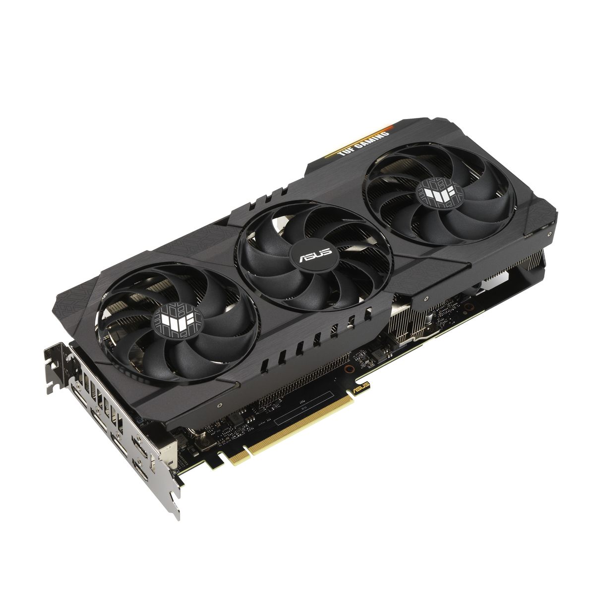 ASUS TUF Gaming GeForce RTX 3080 O12G GAMING, 12 GB GDDR6X, PCIe 4.0, HDMI 2.1 (2x), DisplayPort 1.4a (3x), 2x 8‑Pin, 2,7‑Slot, 3x Lüfter