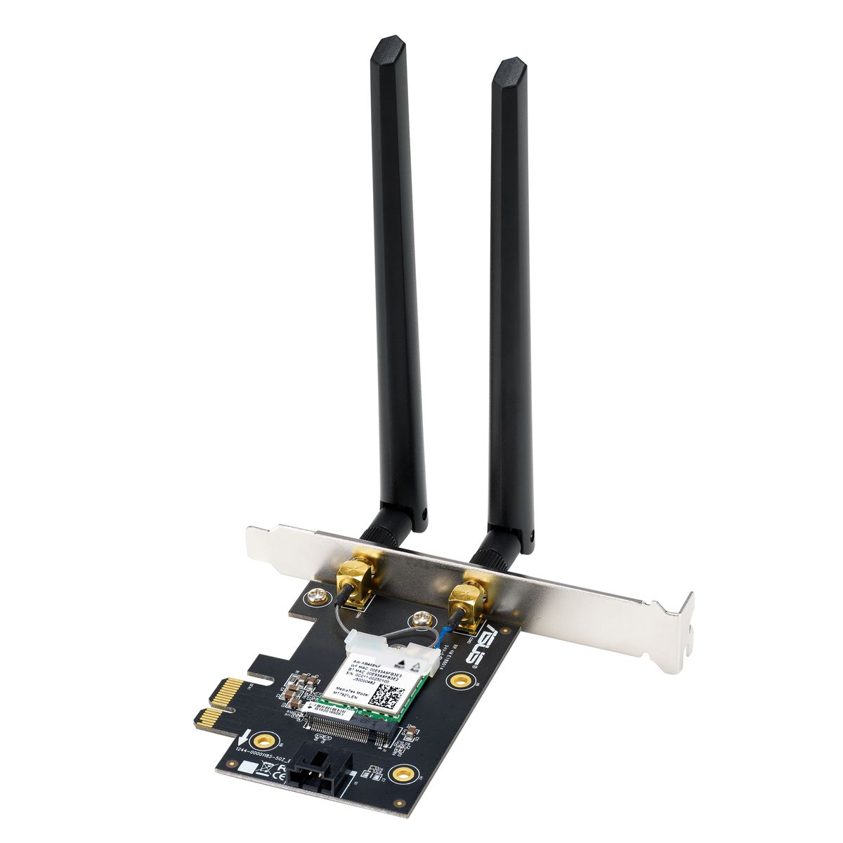 ASUS PCE-BE6500 PCIe WiFi 7 Karte, Tri-Band 2,4/5/6 GHz, 2882 Mbit/s, Bluetooth 5.4, PCIe x1, für PC