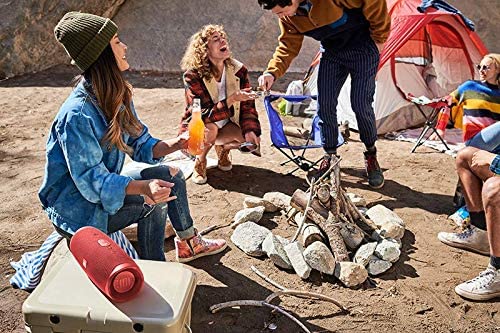 JBL Charge 4 Bluetooth-Lautsprecher in Grau – Wasserfeste, portable Boombox mit integrierter Powerbank – Mit nur einer Akku-Ladung bis zu 20 Stunden kabellos Musik streamen