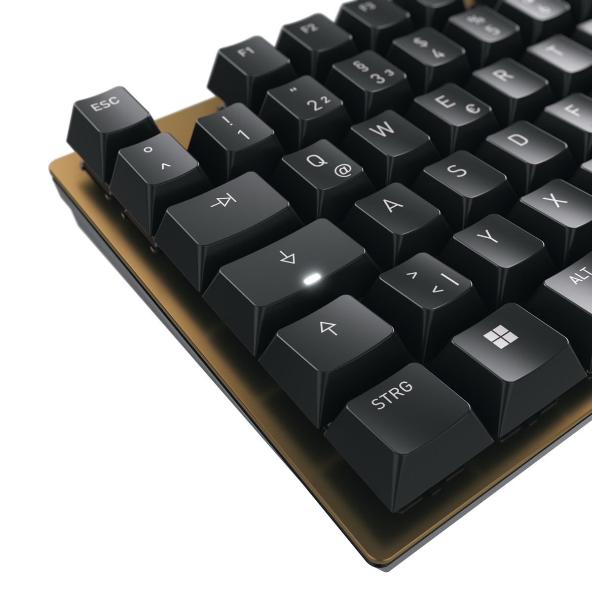 CHERRY KC 200 MX Tastatur Universal USB Schwarz, Bronze - (DEU Layout - QWERTZ)