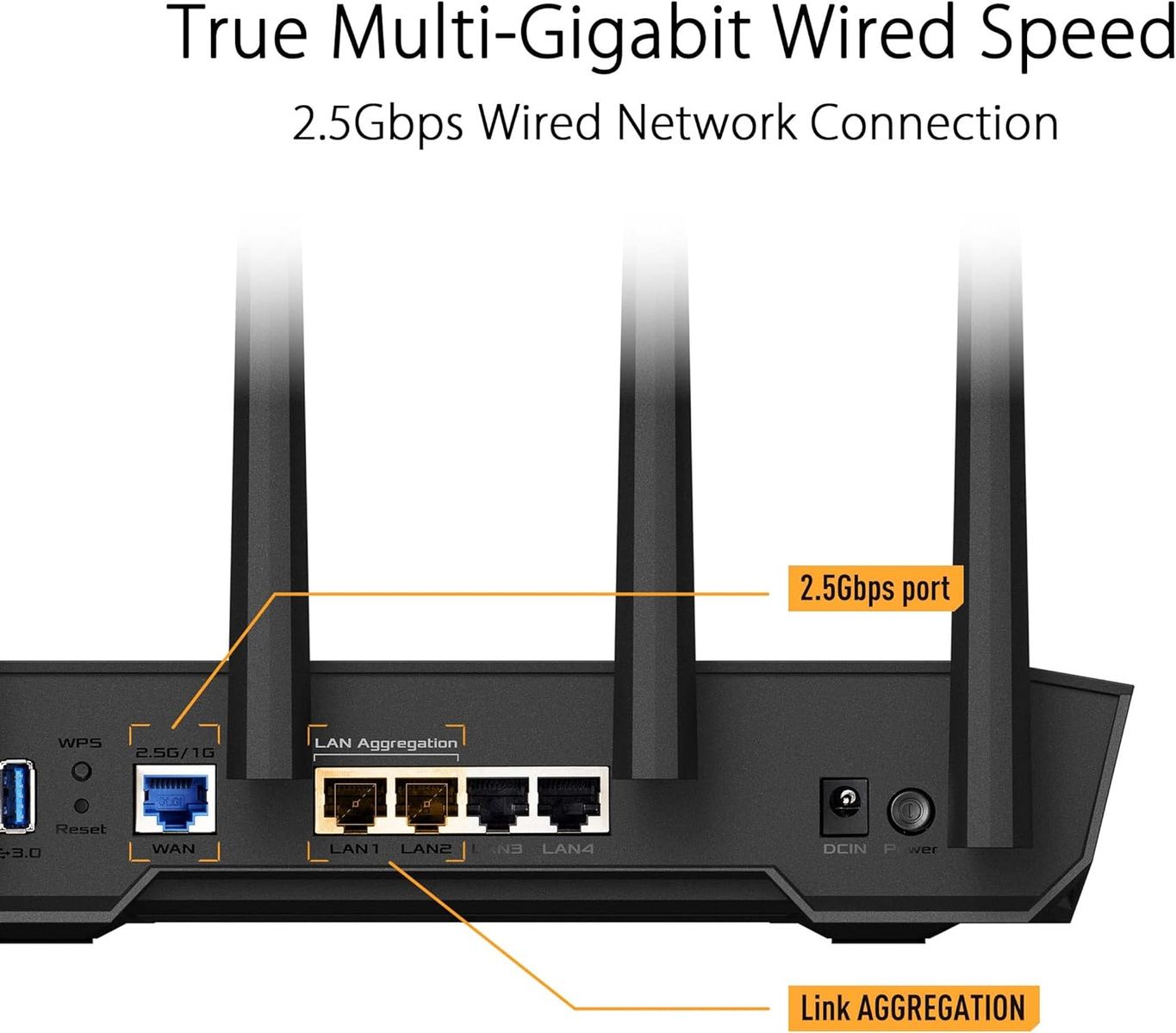 ASUS TUF Gaming AX4200 Dual Band WiFi 6 Gaming kombinierbarer Router (Tethering als 4G und 5G Router-Ersatz, WiFi 6, bis zu 4200 Mbit/s, Mobile Game Mode, 2,5Gbit/s Port, AiMesh, AiProtection Pro) TUF WiFi6 4.200 Mbit/s
