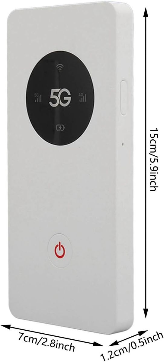 Topiky Topiky4iq6hprskw 5G-Router Pocket WiFi, Tragbarer 5G Mobile Hotspot mit Nano-SIM, Dualband WLAN (802.11ac), ZyNOS, WPA3, Reise