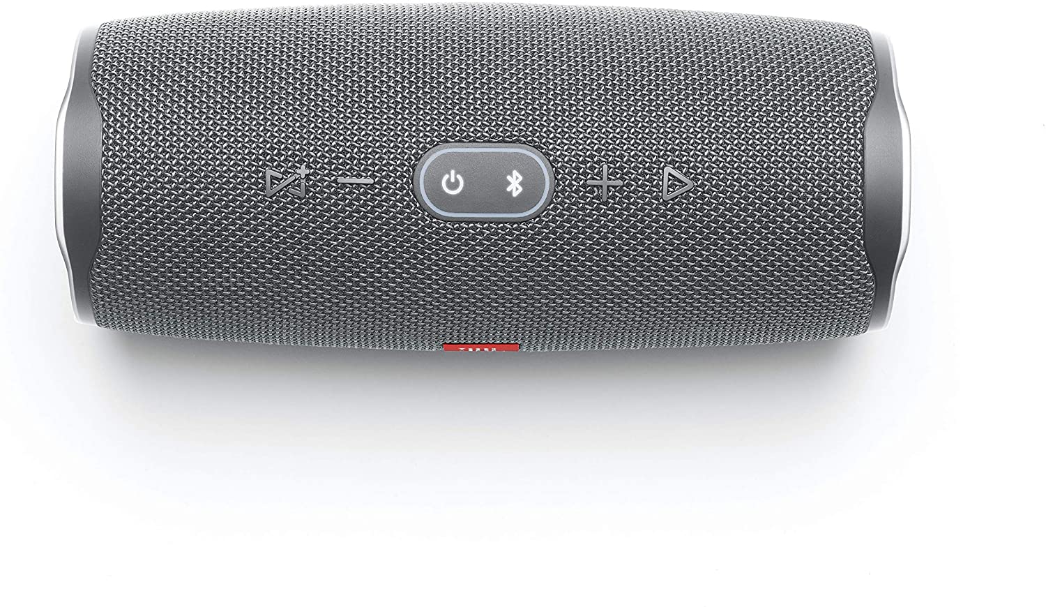 JBL Charge 4 Bluetooth-Lautsprecher in Grau – Wasserfeste, portable Boombox mit integrierter Powerbank – Mit nur einer Akku-Ladung bis zu 20 Stunden kabellos Musik streamen