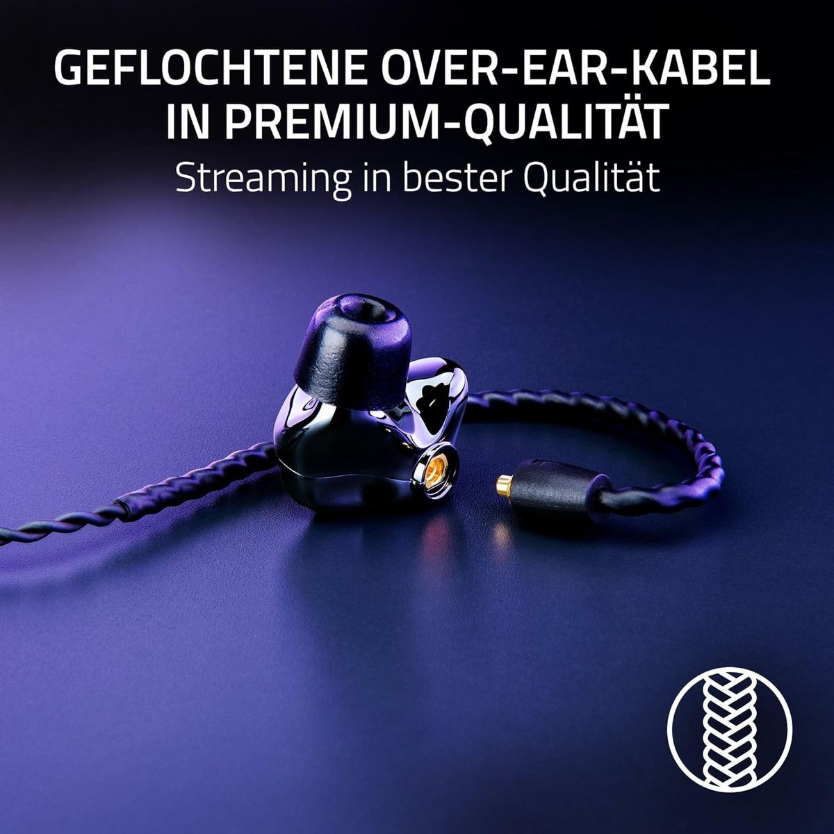 Razer Moray Mobile Headphones InEar Stereo 3.5mm Passive Noise Isolation Black