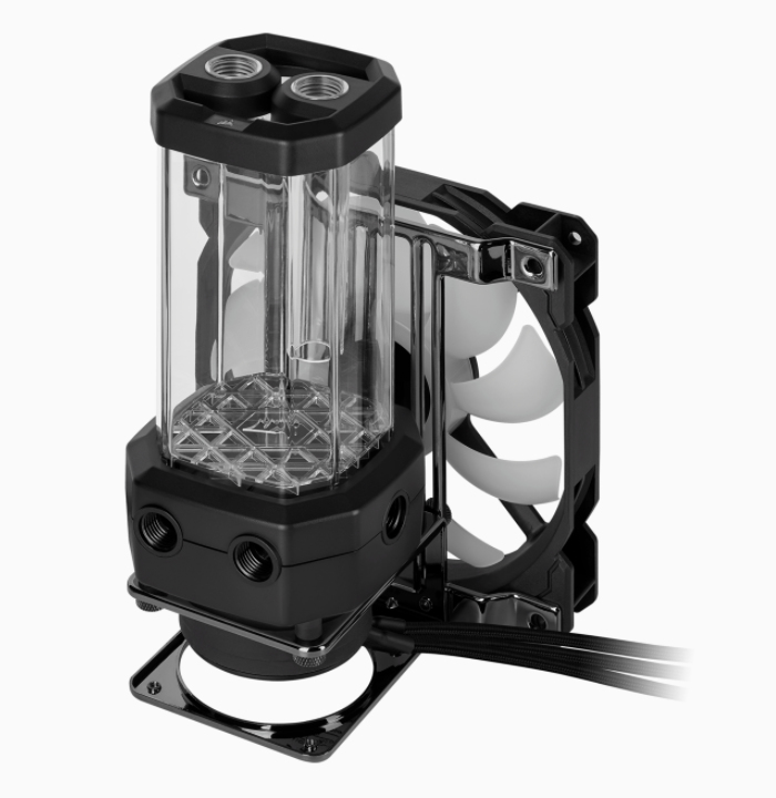 Corsair Hydro X Series XD5 RGB Pump/Reservoir Combo - D5 PWM Pump - 330ml Reservoir - Ten Individually Addressable RGB LEDs - Temperature Sensor - Black CX-9040006-WW