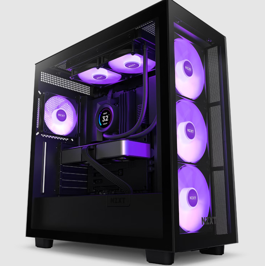 NZXT Kraken Elite 240 RGB All-in-One-Flüssigkeitskühler 240 mm, 2x 120 mm Lüfter, TFT-LCD Display, RGB-Beleuchtung, Schwarz