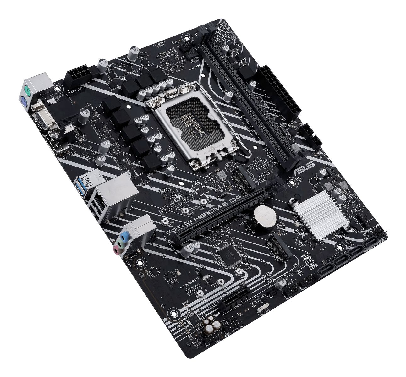 ASUS PRIME H610M-E D4-CSM Mainboard, Intel H610, LGA 1700, micro ATX, DDR4, bis 64 GB, HDMI 2.1, DisplayPort 1.4, 7.1 Audio, 2x M.2