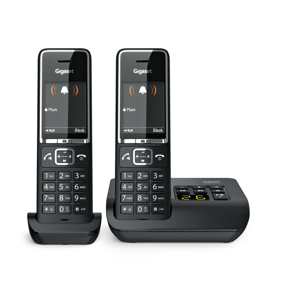 Gigaset COMFORT 550A duo Analoges/DECT-Telefon Anrufer-Identifikation Schwarz
