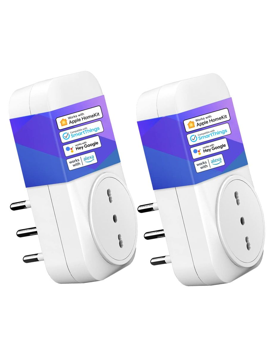 Meross Italienische intelligente Wi-Fi-Steckdose, Smart Plug 16 A (Typ L), kompatibel mit Apple HomeKit Siri, Alexa, Google Home und SmartThings, 2,4 GHz, kein Hub erforderlich (2 Stück), weiß