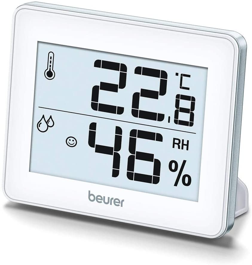 Beurer HM 16 thermo-hygrometer, room climate control by means of temperature display and humidity, smiley display with smiley display.