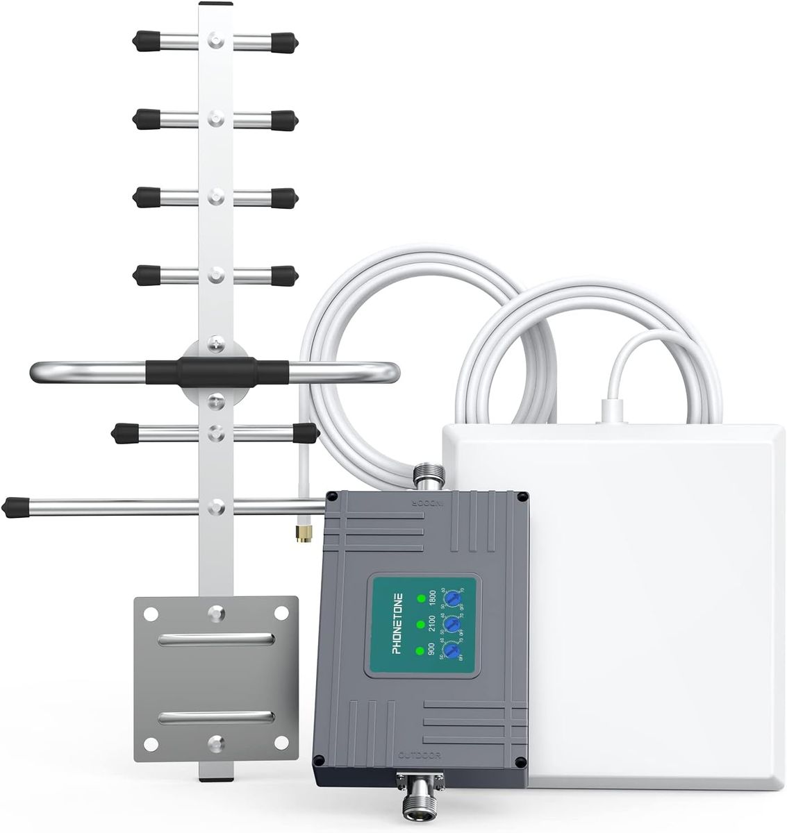 ANYCALL Handy Signalverstärker GSM 4g 3g LTE Repeater Band 8/3/1 900-1800-2100MHz Mobilfunk Verstärker für Zuhause Büro Signalverstärker Handy Sprachanrufe Daten für Alle Netzbetreiber Band 1/3/8-Zuhause Büro