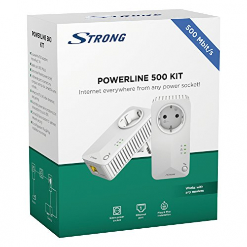 Strong Powerline 500 Kit 500 Mbit/s Built-in Ethernet connection White 2 pieces