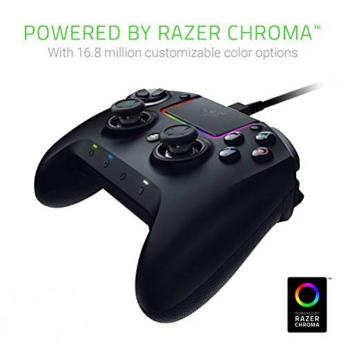 Razer Raiju Ultimate Gaming Controller Gamepad Wireless BT + USB Chroma RGB for PS4 PC Black