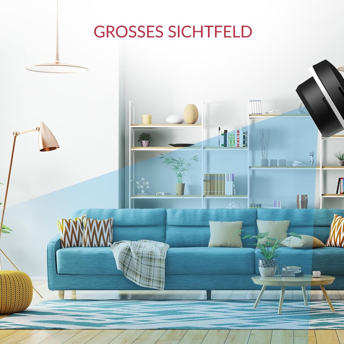 YI YYS.62121 2K Pro Innen-Überwachungskamera, KI-Personenerkennung, Bewegungserkennung, Nachtsicht, Zwei-Wege-Audio, Babyphone, Alexa, WLAN, EU