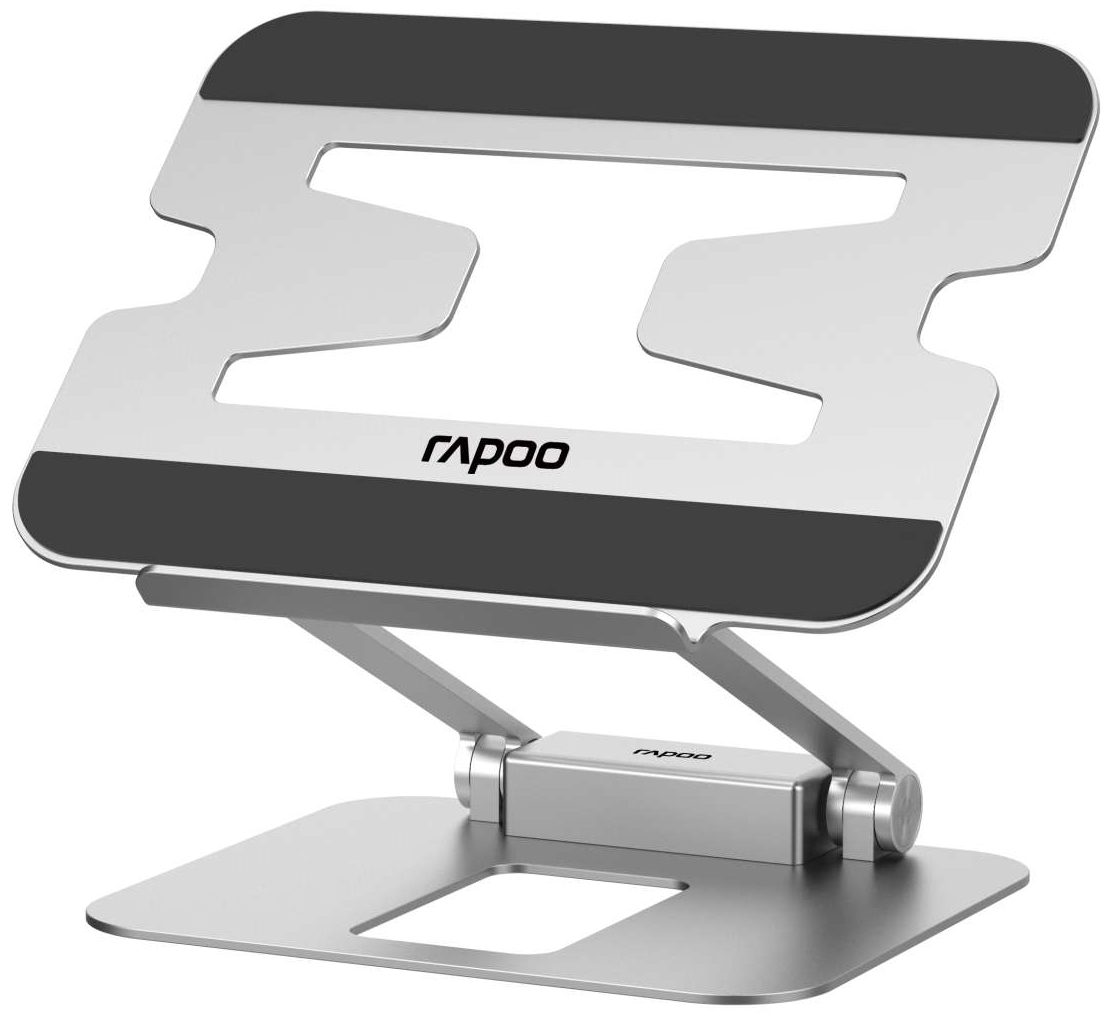 Rapoo UCS-5001 Laptop-Ständer mit magnetisch Abnehmbarer Dockingstation (1x HDMI, 1x LAN/Ethernet, 2X USB-A, 1x USB-C) USB-C Hub im Aluminium Design PC & Mac - Silber