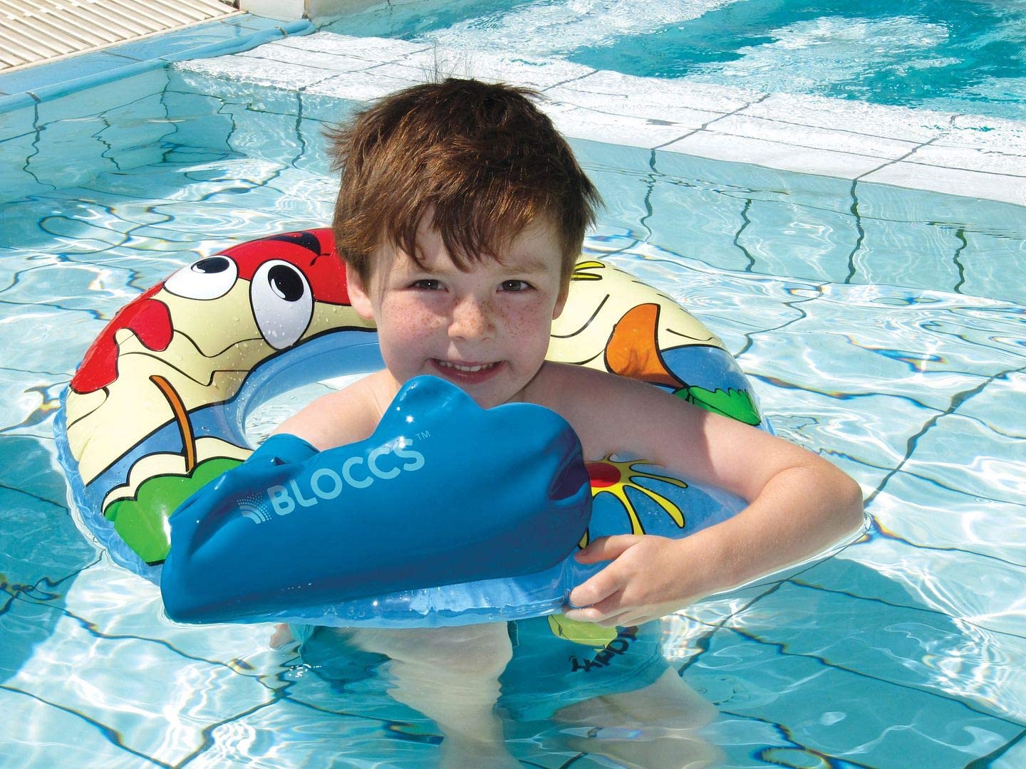 Bloccs Short waterproof arm protector for casts - #CSA71-S - Kids (S) blue S