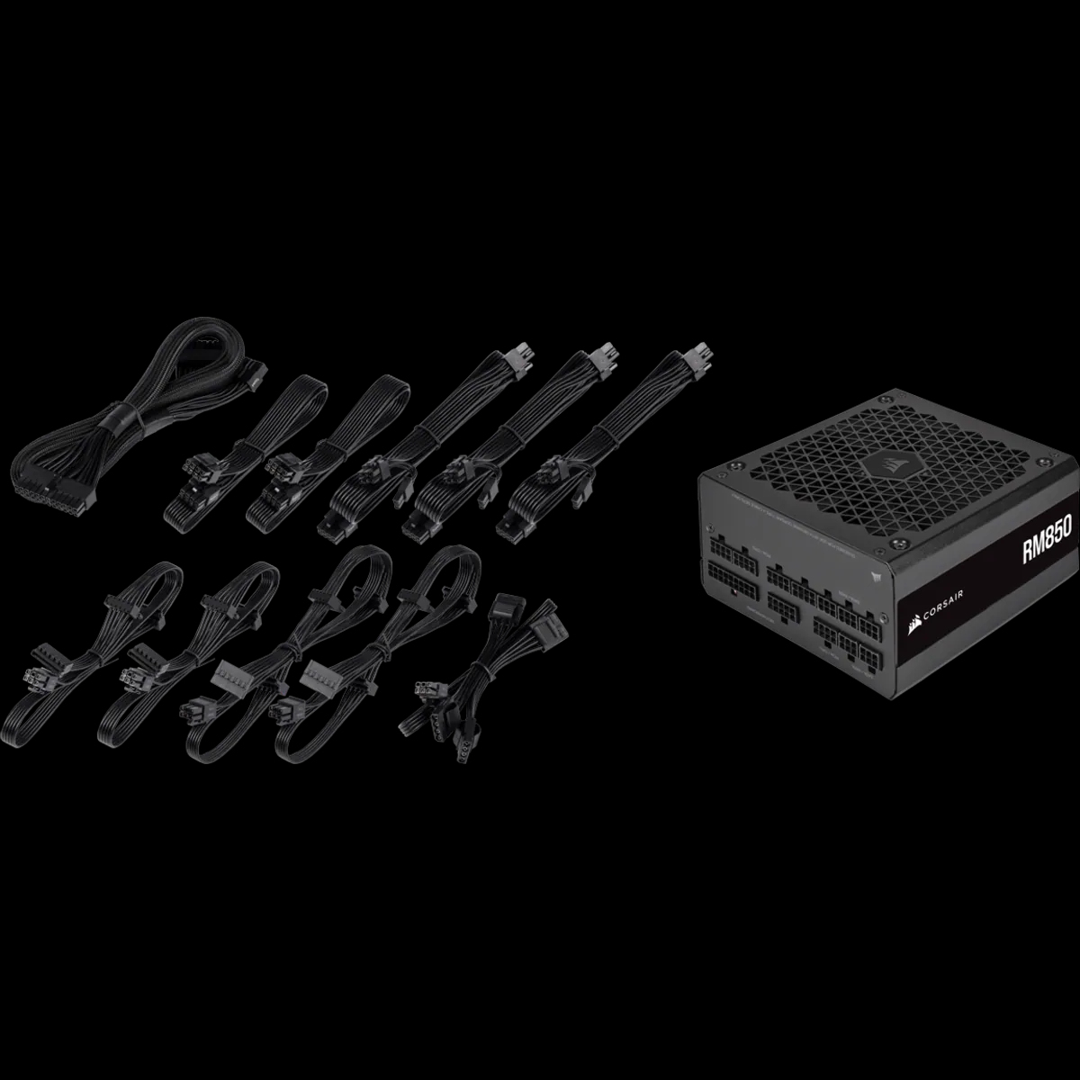 Corsair RM850 Netzteil 850 W, ATX Voll modular, 80 PLUS Gold, 14 cm Lüfter, 24-pin ATX, Schwarz, EU