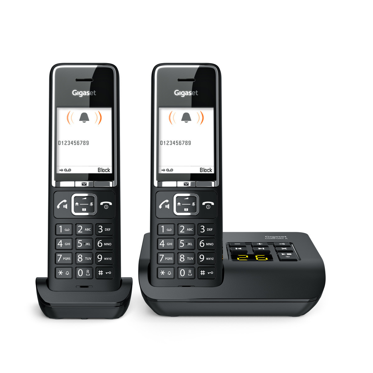 Gigaset COMFORT 550A duo Analoges/DECT-Telefon Anrufer-Identifikation Schwarz